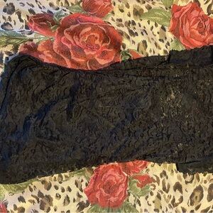 Forever 21 Black Chemise with Delicate Lace Design